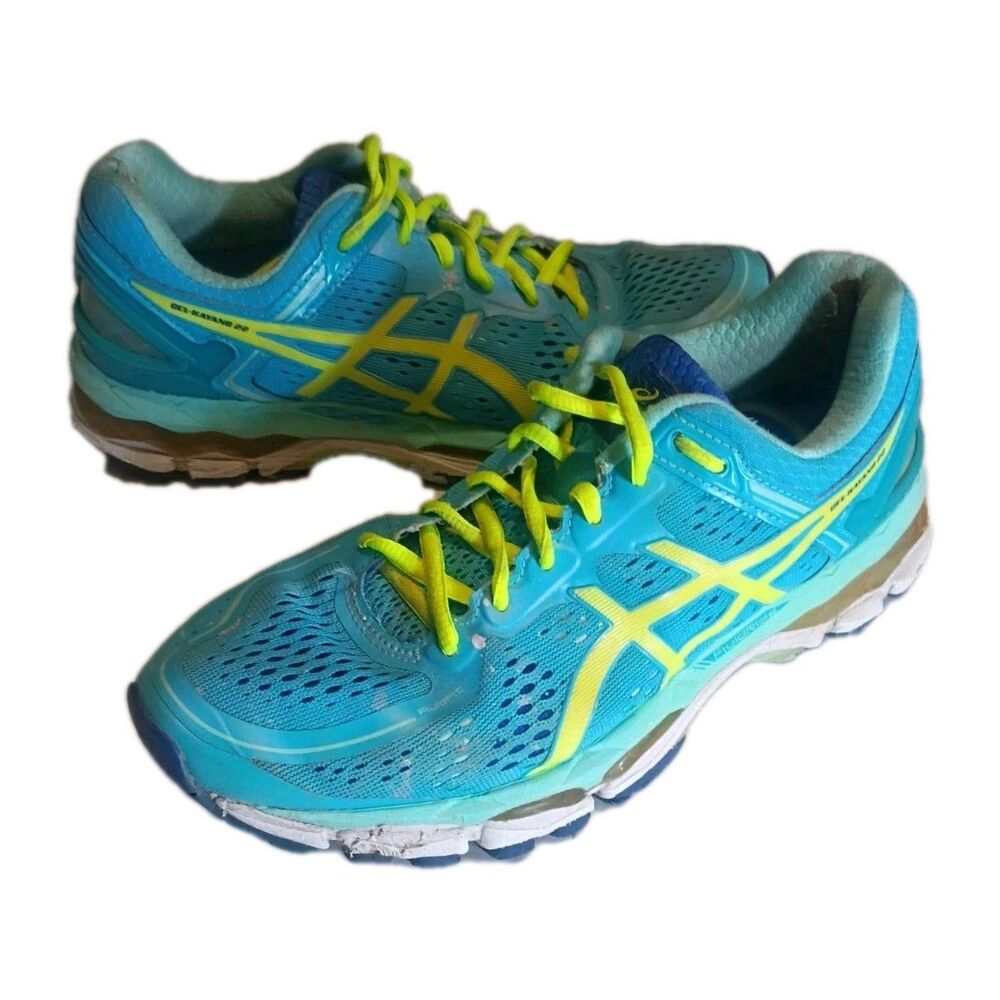 ASICS Gel Kayano 22 Running Shoes Sneakers Walking Blue Women's Size 7